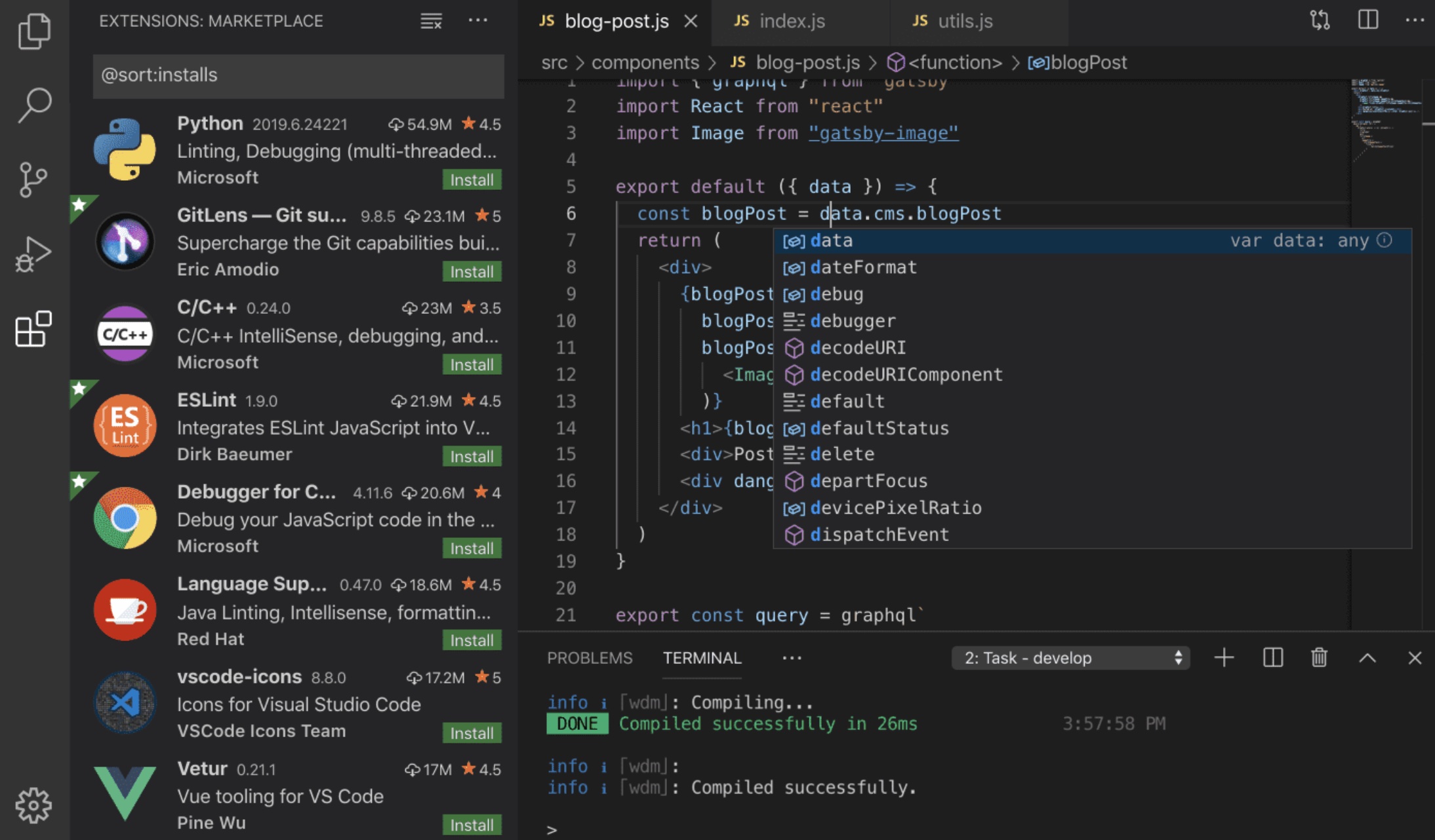 Visual Studio Code preview